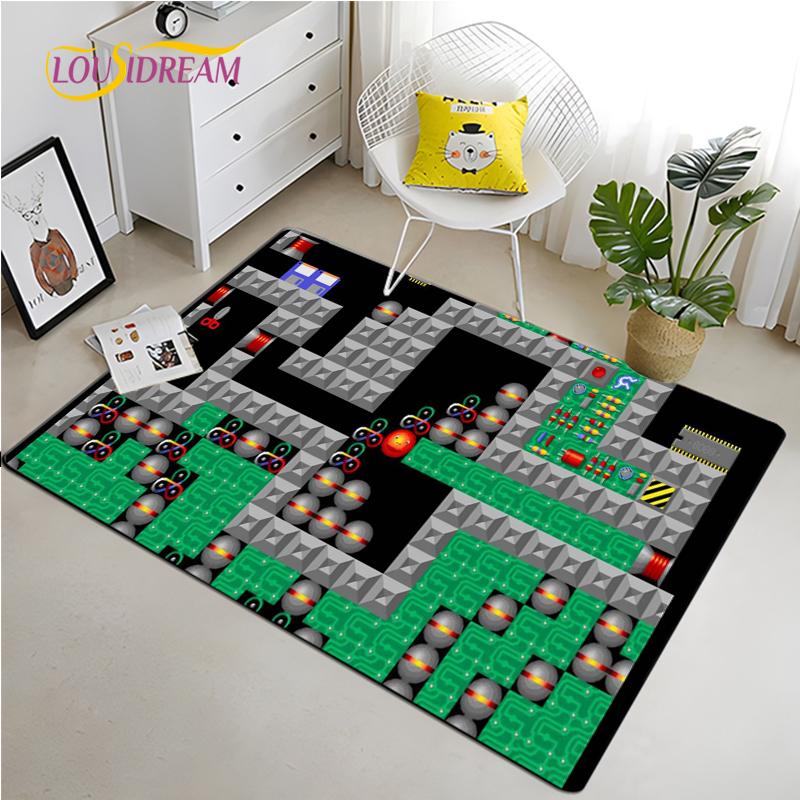 Retro Game Carpet for Living Room Bedroom Rug Kitchen Kids Door Unslip Floor Mats Birthday gift photography props Alfombra Rug