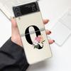 Цветочные буквы S Модный чехол для телефона Samsung Galaxy Z Flip 3 4 5 6 7 Жесткий складной Z Flip4 Прозрачная поликарбонатная крышка Защита Подарок