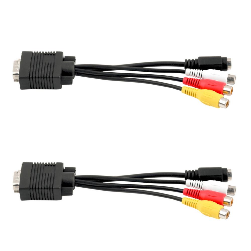 Практичный аудио-видео VGA в AV TV Out 3 RCA конвертер VGA в S-Video кабель-адаптер