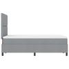 Box Spring Bed with Headboard Light Grey 120 x 190 cm Fabric
