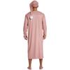 Mens Sissy Nightwear Striped Sleep Robe with Hat Long Sleeve Long Robe And Pompom Adjustable Sleep Hat Arabian Muslim Pajamas