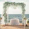 1.8M White Silk Wisteria Artificial Flowers Vine Garland Plants for Room Wedding Arch Decoration Fake Plant  Flower Wall Decor