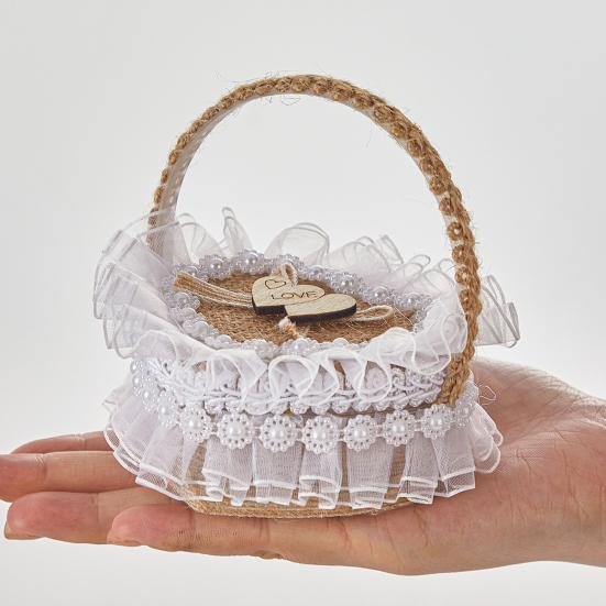 Портативная коробочка для колец в форме сердца с кружевным декором, мягкая пена для свадебных колец