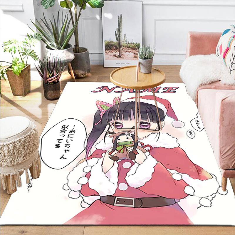 Custom 1Pc Christmas Spirit Art Rug Office Carpet Indoor Outdoor Entrance Doormat Nonslip Soft And Comfortable Living Room D291527
