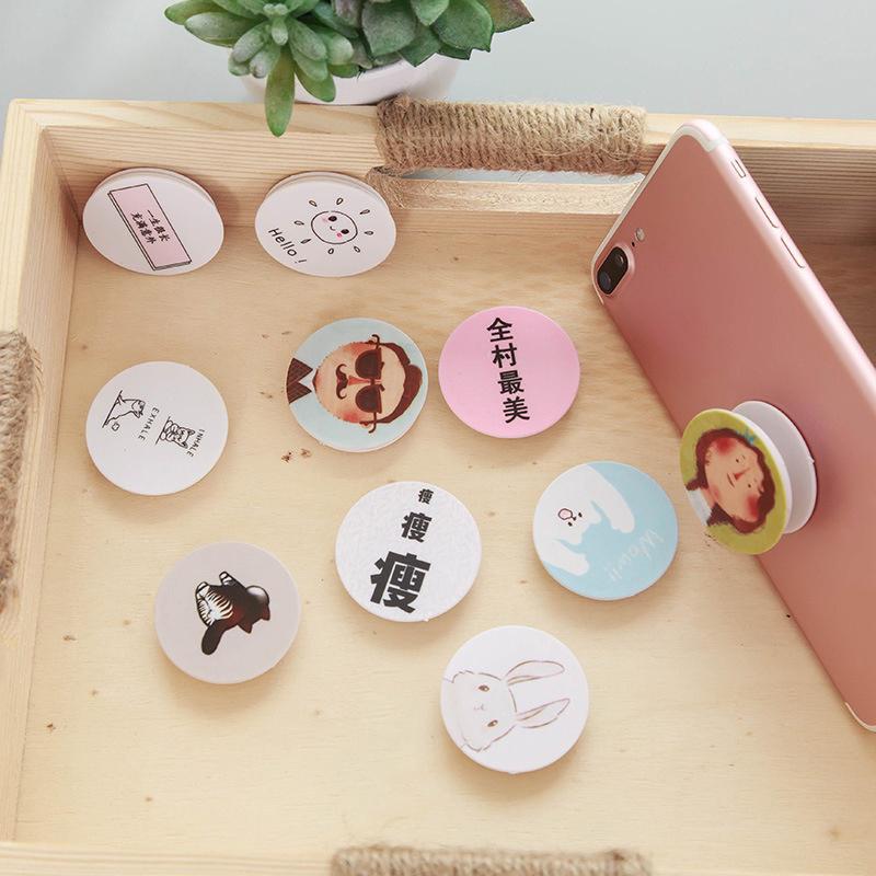 Держатель для телефона с мультяшной подушкой безопасности, держатель для телефона, подставка для пальца, кронштейн