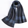Autumn and Winter Wool Scarf Men's Splicing Contrasting Color Knitting Thickened Warm Cashmere Scarf Long Fashion Versatile Scarf