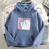 Tongue Sticking Bear Funny Oversize Sweatshirt Kawaii Cartoons Hoodies Grey Top Clothes Hoody Winter Women's Hoodies Full Sleeve Unisex