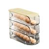 3PCS Egg Container For Refrigerator Plastic Stackable Auto Rolling Egg Holder Storage Box for