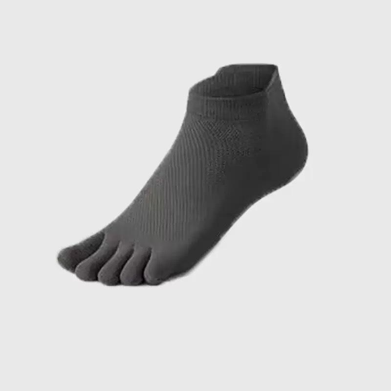 Men's Summer Five-Toe Anti-Odor Athletic Socks: Thin, Cotton, Antibacterial, Sweat-Absorbing, Boneless Toe Sports Socks