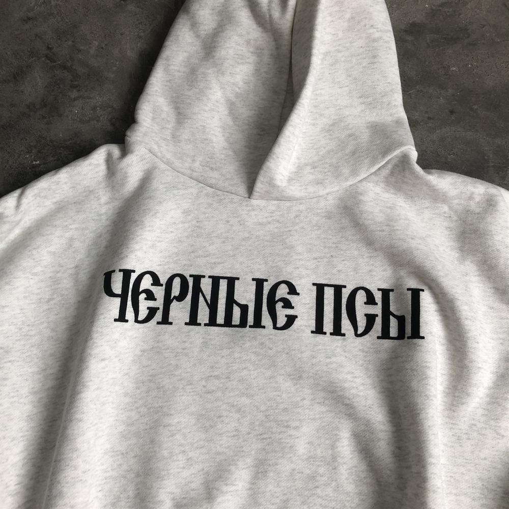 Модная уличная одежда Качественная печатная толстовка Повседневная свободная объемная толстовка с капюшоном
