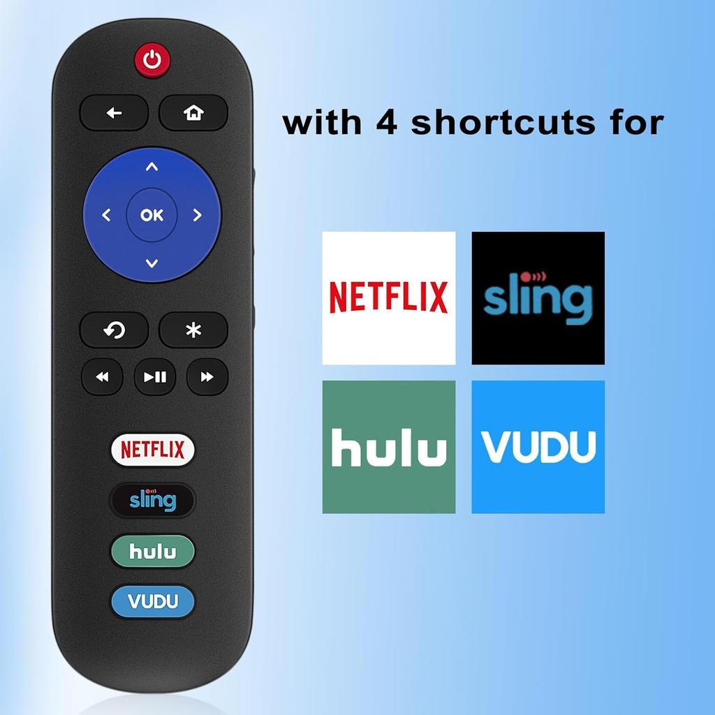 Pack of 2 Universal Replace Remote Applicable for TCL Roku TV/Hisense TV/Onn TV/Philips TV/Sharp TV/Westinghouse TV/Sanyo TV/RCA TV/JVC TV/Element TV