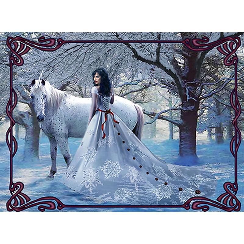 5D DIY алмазная живопись Лесная фея и лошадь Алмазная вышивка полный набор мозаики вышивка крестиком домашний декор подарки ручной работы