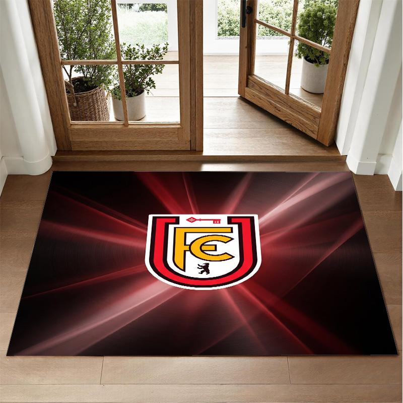 Union Berlin FC Design Crystal Velvet Rug Soft Decorative Mat for Bedroom Entrance