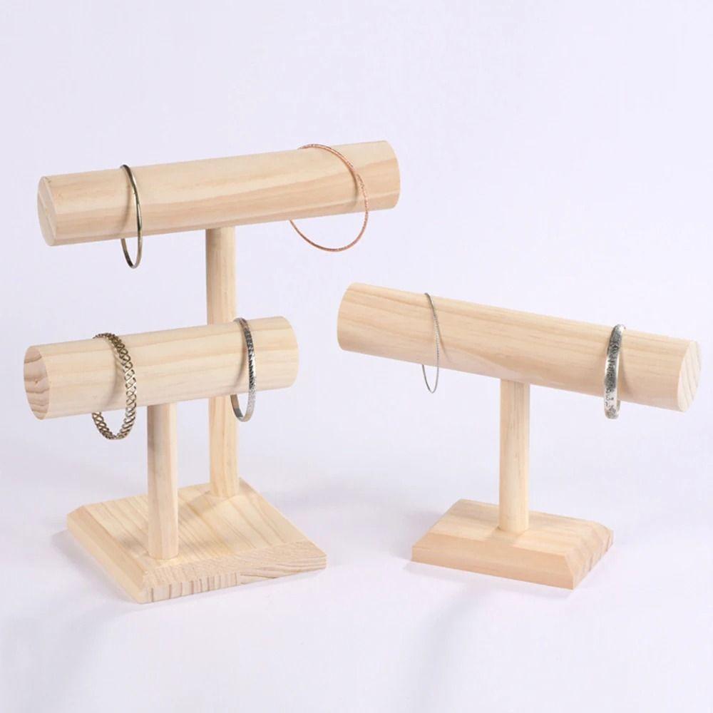 Natural Wood Bracelet Storage Rack Multi-purpose Tier Jewelry Stand Jewelry Display Stand  Girls