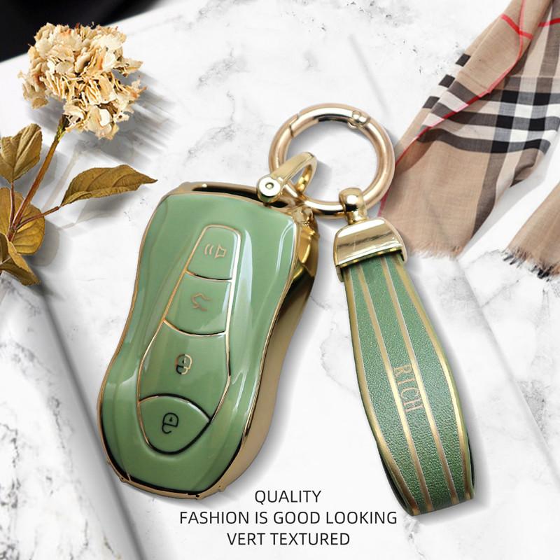 Роскошный чехол с дистанционным ключом Golden Edge для Geely Azkarra FY11 Atlas Pro, новый Emgrand GS X6 SUV EC7, брелок для автомобиля