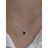 [92.5 Silver]Love De Sapphire Necklace