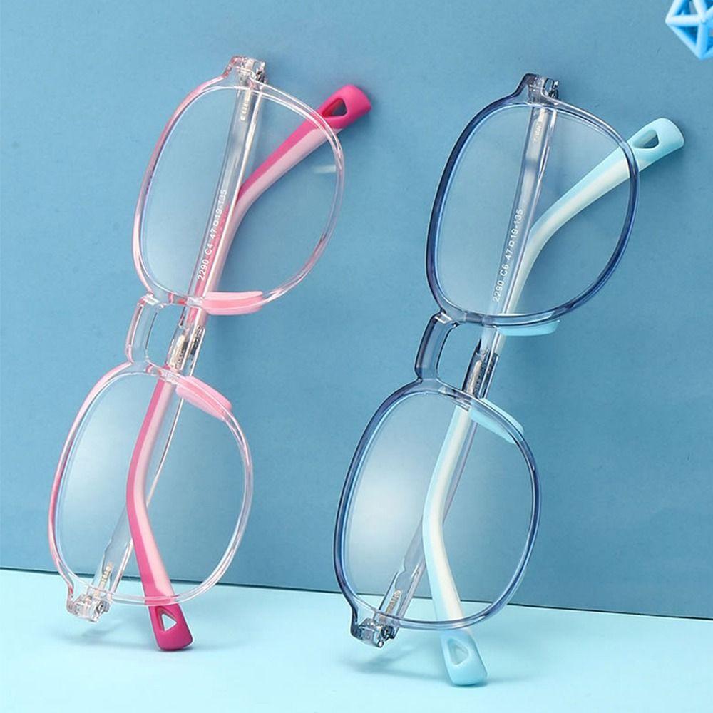 Kids Anti-Blue Light Glasses Children Boys Girls Ultra Light Soft Square Frame High Quality Computer Eye Protection Eyeglasses