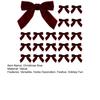 10/20Pcs Christmas Velvet Bows Small Wreath Bow Decoration Handmade DIY Crafts Wine Red Bows Xmas