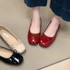 Французский бант туфли-лодочки с мелким вырезом женские туфли Мэри Джейн 2025 осень новинка плоские туфли бабушки нежные вечерние туфли