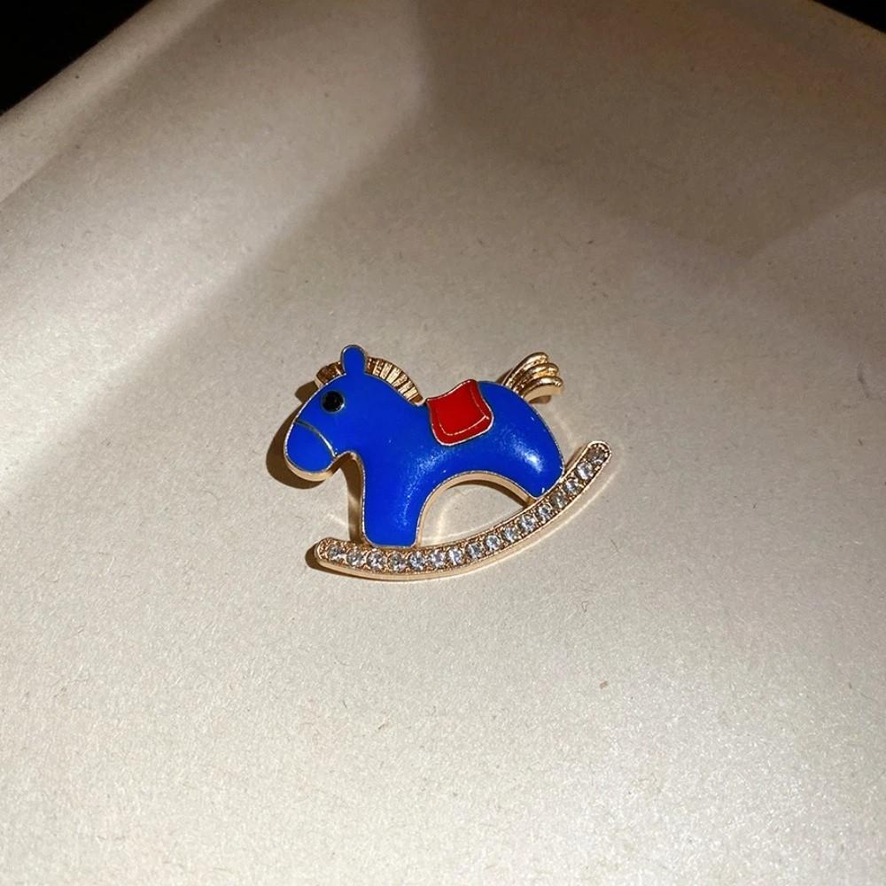 Jewelry Accessories Little Horse Brooch Rhinestone Animal Lapel Pins Retro Zodiac Pony Pin Friends