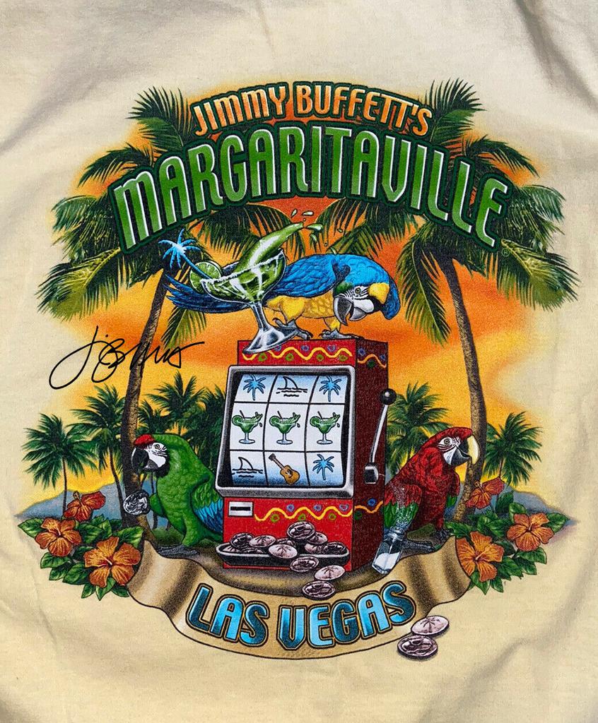 Vintage On Front Las Vegas JIMMY BUFFETT T-Shirt White Men S-234XL CC1246