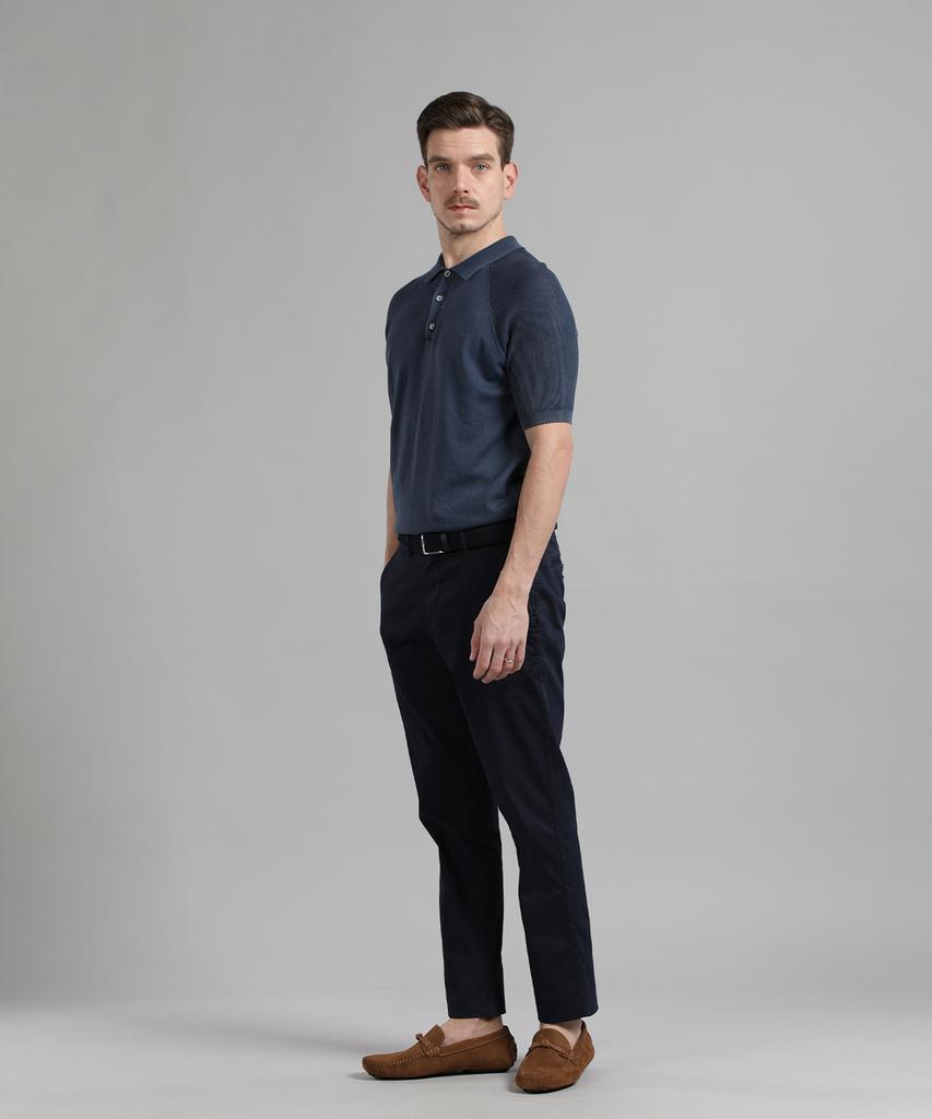 PANICALE Синие Хлопковые Брюки Regular Fit, Окрашенные
