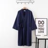 Ramie Cotton Long-Sleeve Bathrobe Nightgown