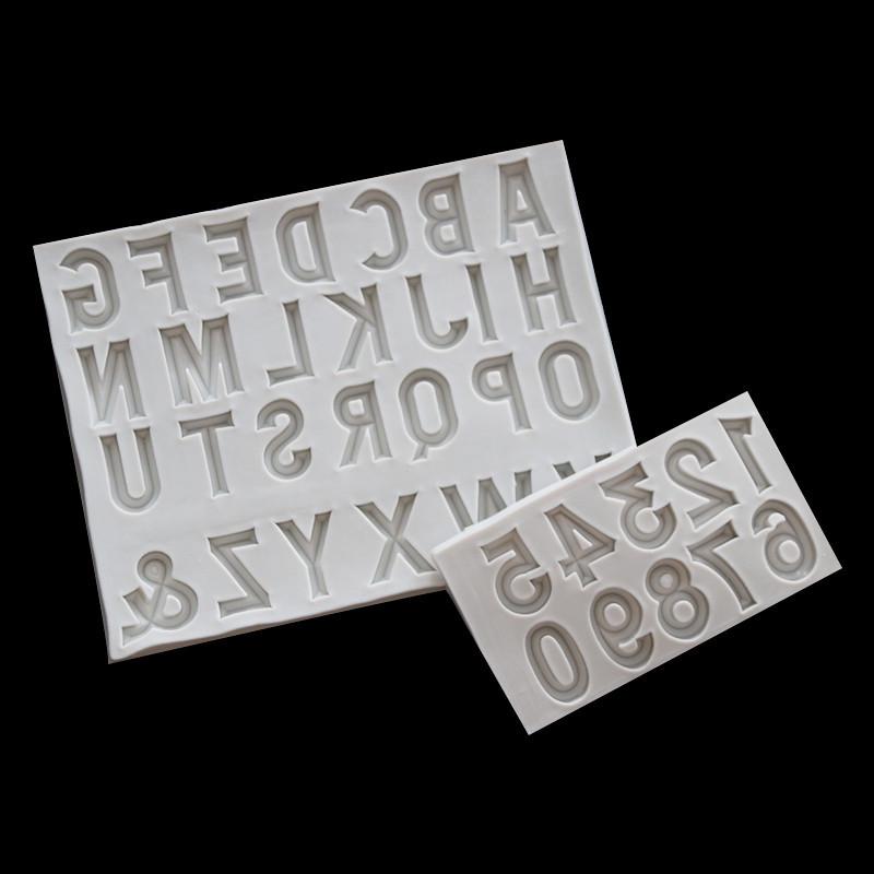 Cross-Border Alphanumeric Silicone Mold for Fondant, Chocolate, or Clay Cake Decoration