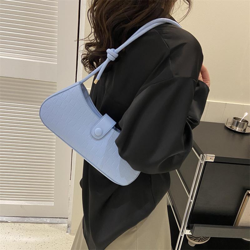 Модная простая сумка через плечо весна-лето, новая повседневная популярная женская сумка через плечо в корейском стиле, текстурированная сумка-мессенджер