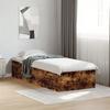 VidaXL Bed Frames Smoked Oak 100x200 Cm Engineered Wood, Bedroom Furniture, Slatted Base, Panel Bed, Bed, Bed 3281053