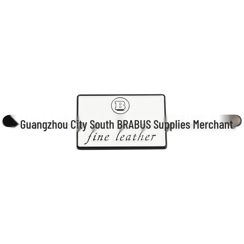 Наклейка на центральную консоль Эмблема Brabus на сиденье: Металлическая наклейка для модификации интерьера BRABUS