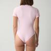 Боди с короткими рукавами Цельное боди для похудения в стиле пилатес Боди для йоги с эффектом обнаженности