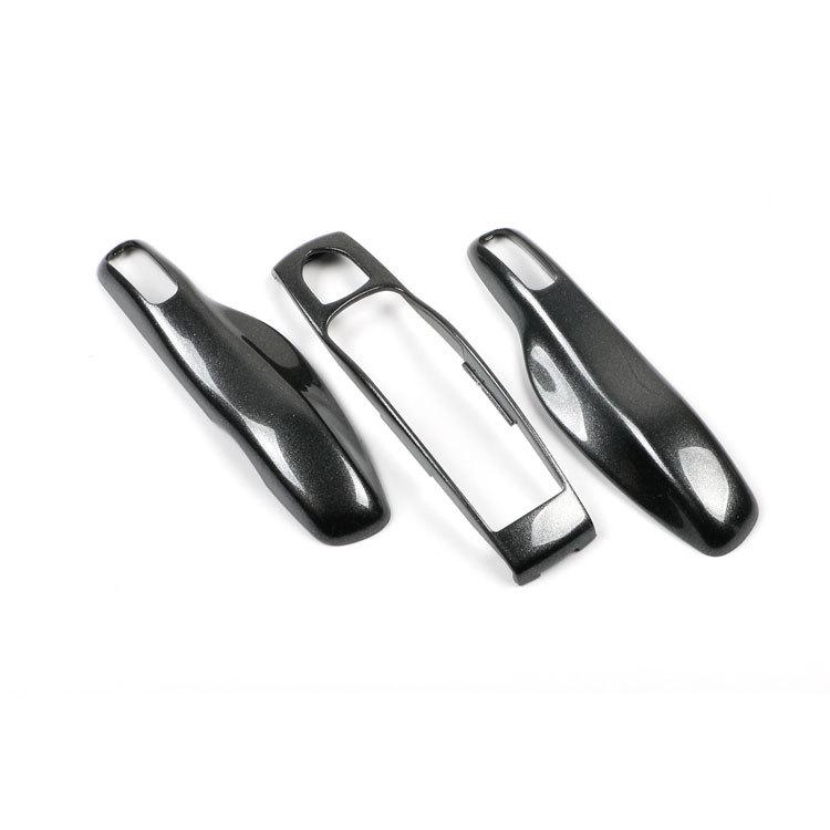 Fits Porsche Key Shell: New Cayenne, Macan, Panamera, 718, Taycan - Ice Raspberry Pink Matte Gray Solid Color