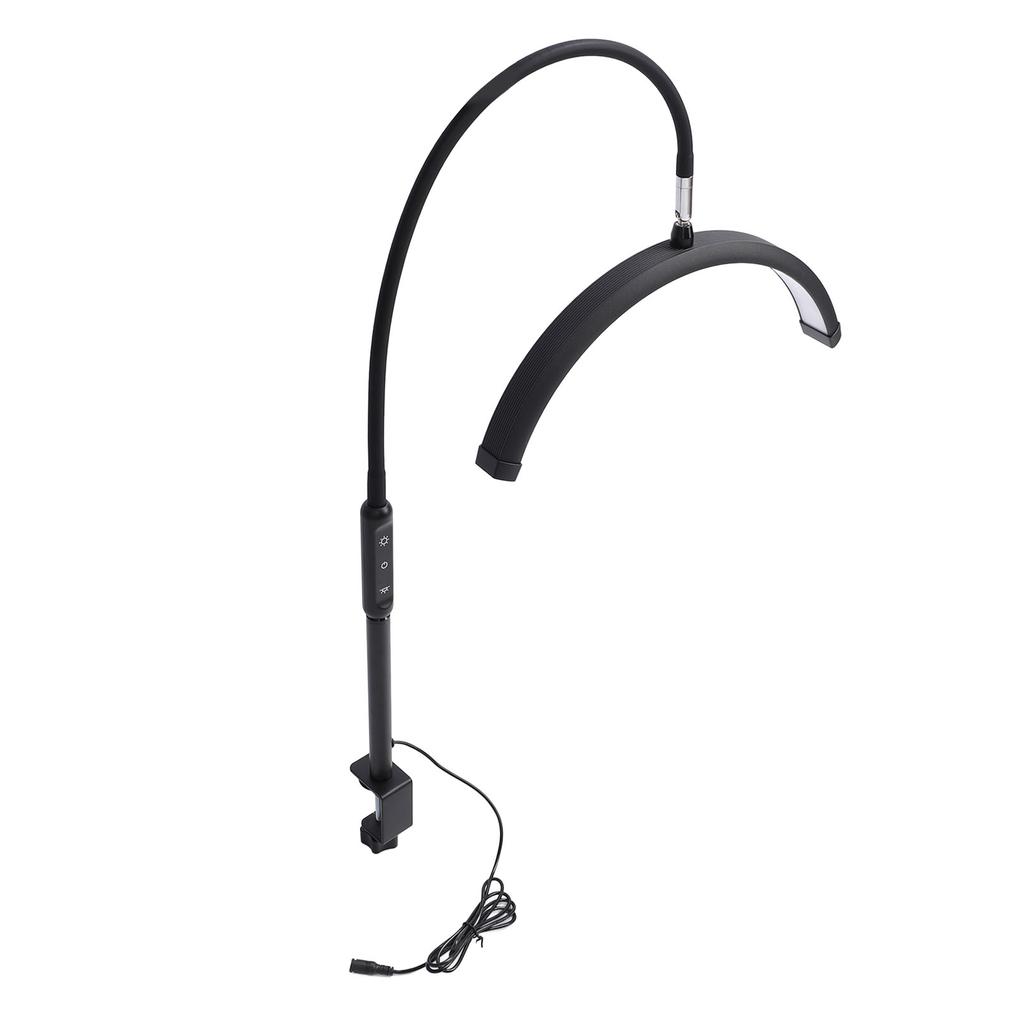 Half Moon Shape Eyelash Lamp Portable LED Beauty Table Nail Desk Lamp with Clamp for Eyelash