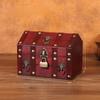 Wooden Desktop Retro Jewelry Box With Lid For Organizing And Decoration Display