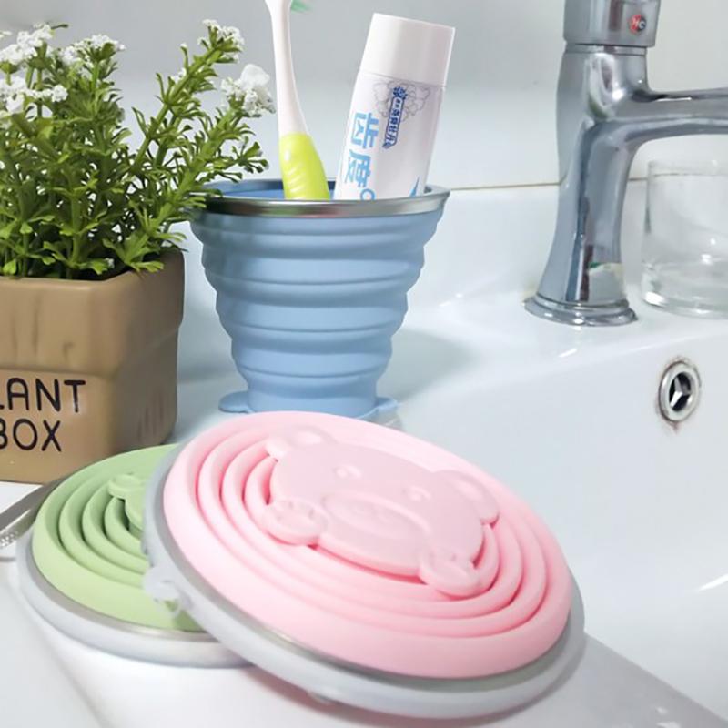 180/320 мл Силиконовые складные дорожные стаканы Многоразовый и портативный стакан для питья с крышками для походов на открытом воздухе