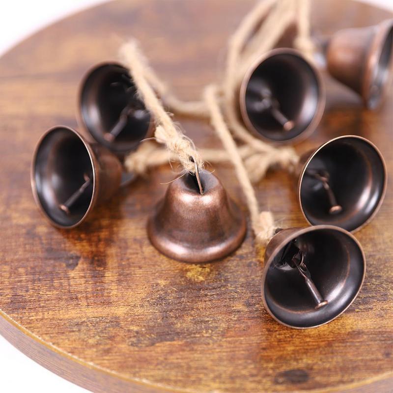 Witch Bells For Protection Retro Decorative Bells Metal Wind Chimes Red Brown Witch Decor Vintage Bells For Homes Branches Doors