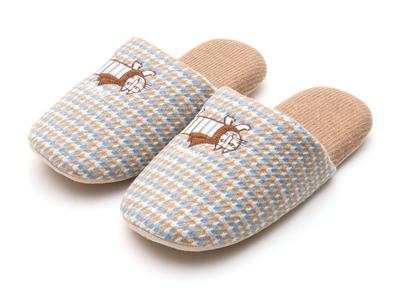 ЛИЗА ЛАРСОН Шарф в гусиную лапку Lisa Larson Тапочки Mikey Узор гусиная лапка Скандинавский стиль Комнатные тапочки Lisa Larson для мужчин и [Милых женщин] (Синий, М)