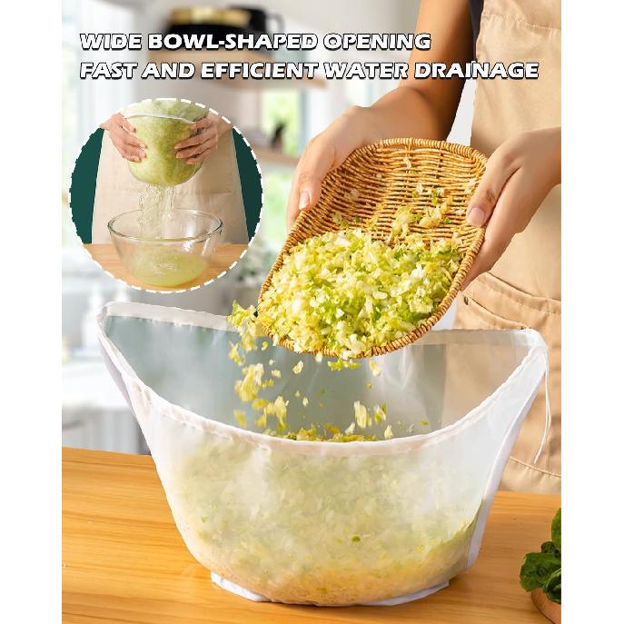 Cheesecloth for Straining, Nut Milk Bag, Organic Cheese Cloths, Reble Fine Mesh Strainers for Almond Milk, Yogurt, Coffee, Cheese making, Juice, and