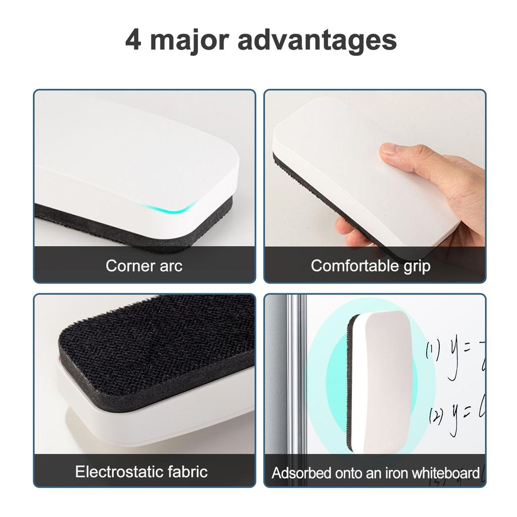 Магнитный ластик для белой доски, большой стеклянный ластик для школьной доски, специальный ластик, который может впитывать пыль, ластик для мела