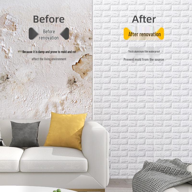 Самоклеящиеся водостойкие 3D-стикеры на стену из пенопласта - Влагостойкое декоративное покрытие