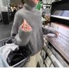2024 Women's Thick Pure Wool High Neck Sweater - Autumn/Winter Loose Knit Pullover