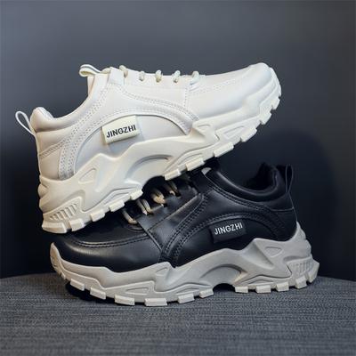 Производитель внешнеторговая женская обувь новая четыре сезона женская спортивная обувь мягкая кожа повседневная обувь толстая подошва увеличивающая рост папины кроссовки
