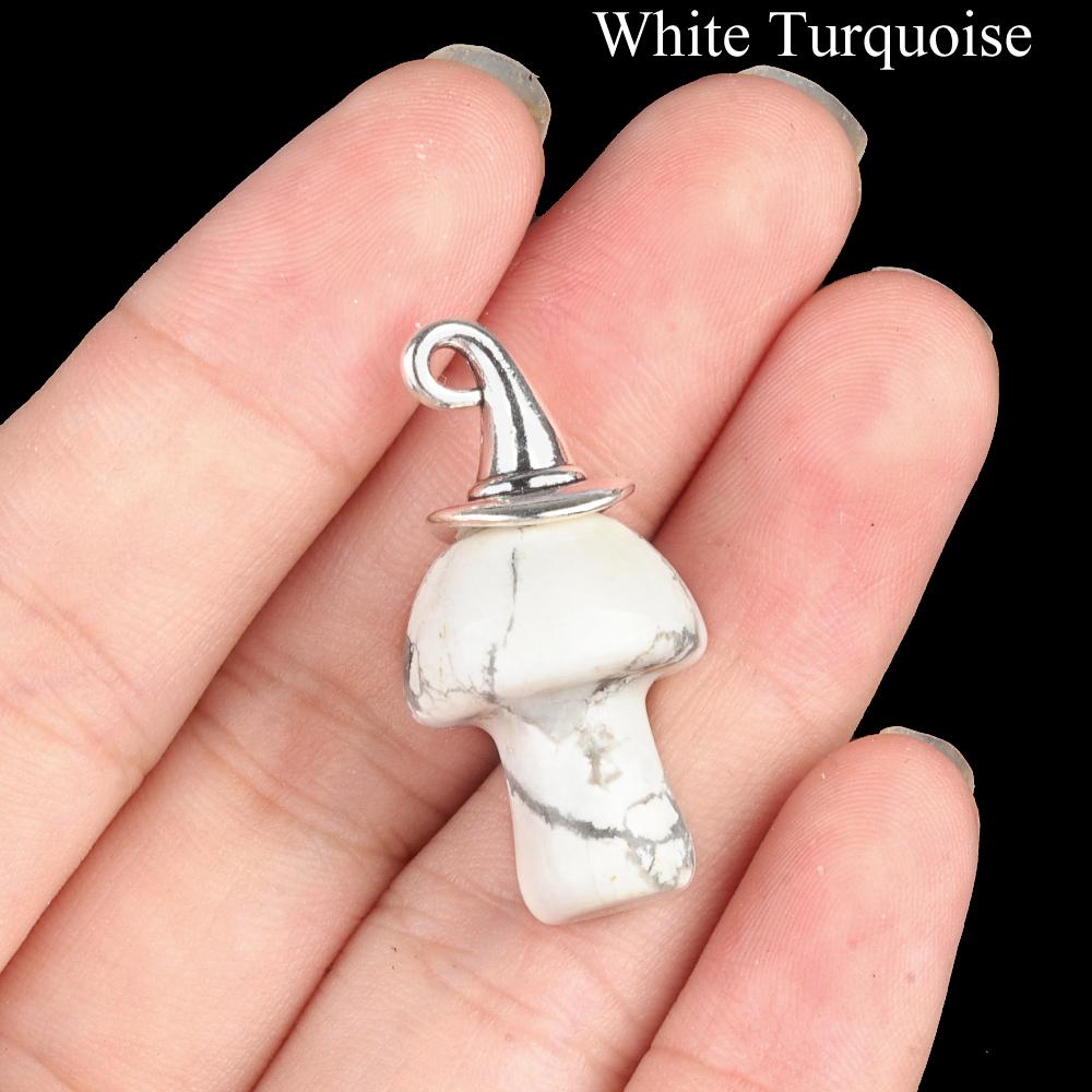 Хэллоуин Ведьмы Шляпа Натуральный Хрустальный Камень Гриб Подвеска Богемные Драгоценные Камни Подвески для Ожерелья Женщины Мужчины Изготовление Ювелирных Изделий Снова в Школу Ремесло