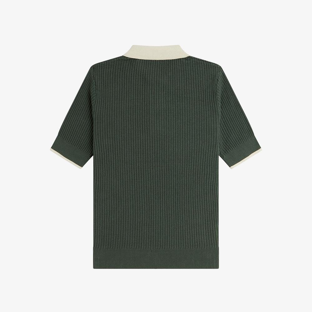 Fred Perry [Женский] Сетчатая вязаная рубашка-поло - Цвет: Зеленый Афпф2519113-Х89