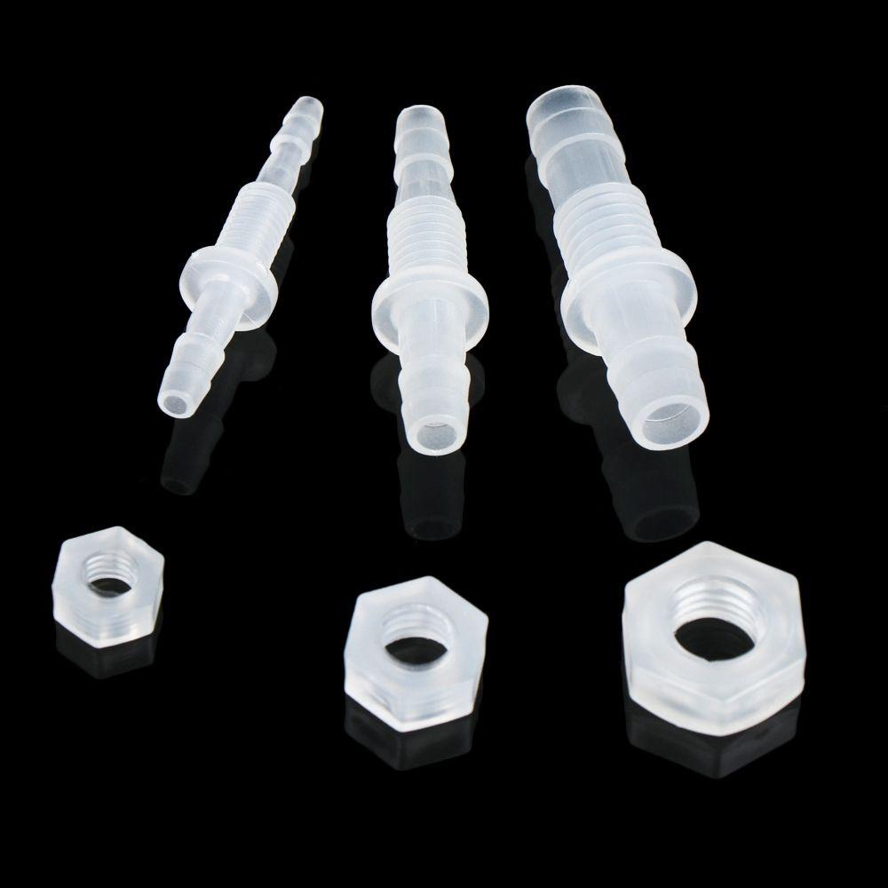 5pcs 3~8mm Aquarium Pagoda Joints Straight Connectors Thread Hex Nut Hose Fittings Fish Tank Adapter