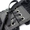 Black Elastic Cummerbunds PU Leather Waist Corset Elegant Wide Belt  Girl