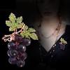 Fashion Purple Grapes Brooches Crystal Brooch Pins Elegant Jewelry Vivid Fruit Wedding