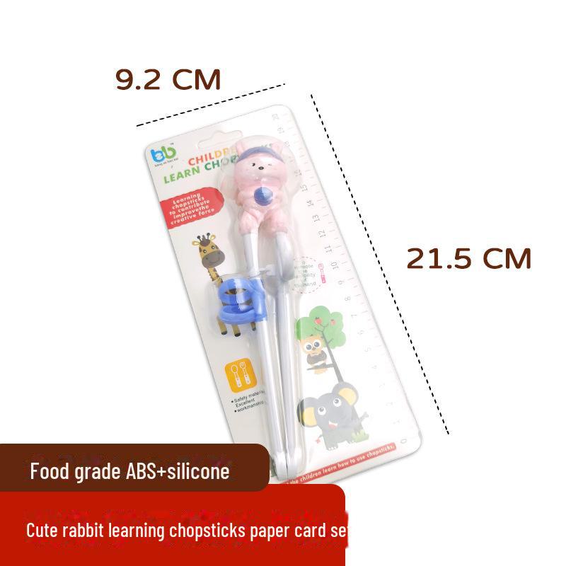 Детский мультяшный обучающий набор палочек для еды и столовых приборов: Ложка, вилка и палочки для еды из нержавеющей стали 304 для младенцев и мам.