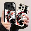 JT245 Праздничный Санта-Клаус для iPhone 17 16 15 14 13 Pro Max Samsung S26 S25 Ultra A17 A16 A07 A56 A36 A15 Xiaomi 15T Redmi 15c Note 14 Мягкий чехол